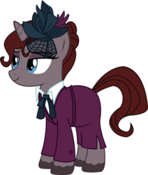 Size: 1150x1357 | Tagged: safe, artist:sketchmcreations, g4, rarity investigates, doctor who, missy, simple background, solo, the master, the mistress, transparent background, unshorn fetlocks, vector