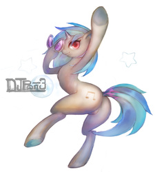 Size: 1800x2000 | Tagged: safe, artist:girlsay, dj pon-3, vinyl scratch, pony, g4, bipedal, butt, featureless crotch, female, mare, pixiv, plot, solo, underhoof