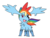 Size: 2088x1592 | Tagged: artist needed, source needed, safe, rainbow dash, shaymin, g4, female, pokefied, pokémon, simple background, sky forme, solo, species swap, white background
