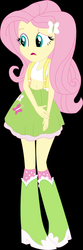 Size: 786x2356 | Tagged: safe, artist:sketchmcreations, edit, fluttershy, equestria girls, g4, backpack, belly button, black background, boots, clothes, female, fluttershy's skirt, high heel boots, midriff, simple background, skirt, socks, solo