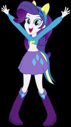 Size: 1600x2834 | Tagged: safe, edit, rarity, equestria girls, g4, belly button, black background, midriff, simple background