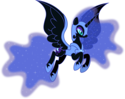 Size: 9846x7781 | Tagged: safe, artist:osipush, nightmare moon, g4, absurd resolution, armor, female, simple background, solo, transparent background, vector, wing armor