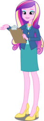 Size: 2000x5427 | Tagged: safe, artist:xebck, dean cadance, princess cadance, equestria girls, g4, my little pony equestria girls: friendship games, clipboard, clothes, eyeshadow, female, high heels, high res, legs, lipstick, makeup, simple background, skirt, solo, transparent background, vector