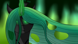 Size: 1366x768 | Tagged: artist needed, source needed, safe, queen chrysalis, changeling, changeling queen, a canterlot wedding, g4, female, solo, wallpaper