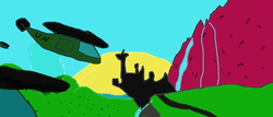 Size: 1006x432 | Tagged: safe, artist:monty005, canterlot, helicopter, no pony