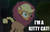 Size: 1120x710 | Tagged: safe, edit, edited screencap, screencap, applejack, earth pony, pony, g4, my little pony: friendship is magic, scare master, applecat, applelion, braided tail, clothes, costume, female, image macro, mare, meme, solo