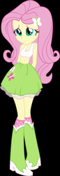 Size: 1024x2972 | Tagged: safe, artist:doctor-g, edit, fluttershy, equestria girls, g4, belly button, clothes, fluttershy's skirt, midriff, skirt, smiling