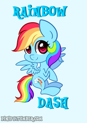 Size: 1280x1810 | Tagged: safe, artist:pinipy, rainbow dash, g4, cute, dashabetes, female, poster, solo