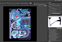 Size: 2518x1736 | Tagged: safe, twilight sparkle, g4, leak, adobe flash, book, canterlot, ladder, library, stairs, telescope