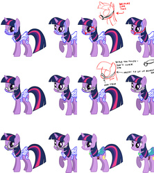 Size: 1280x1440 | Tagged: safe, twilight sparkle, pony, unicorn, friendship is magic, g4, official, leak, bridle, concept art, female, mare, saddle, simple background, solo, unicorn twilight, what could have been, white background