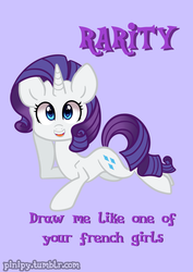 Size: 1280x1810 | Tagged: safe, artist:pinipy, rarity, g4, draw me like one of your french girls, female, meme, solo