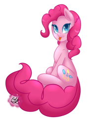 Size: 1000x1300 | Tagged: safe, artist:missrenakitsune, pinkie pie, g4, female, simple background, solo, tongue out, transparent background