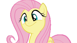 Size: 1920x1076 | Tagged: safe, screencap, fluttershy, g4, the cutie map, animated, background removed, cute, female, flutterbob, happy, headbob, simple background, smiling, solo, transparent background, weapons-grade cute