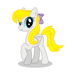 Size: 6500x6500 | Tagged: safe, artist:dolphinfox, oc, oc only, oc:caramel splash, pegasus, pony, absurd resolution, bow, cute, freckles, hair bow, simple background, solo, transparent background, vector