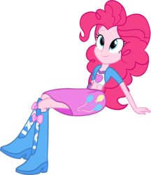 Size: 1739x2012 | Tagged: safe, edit, pinkie pie, equestria girls, g4, balloon, belly button, boots, clothes, high heel boots, midriff, skirt