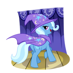 Size: 1000x1000 | Tagged: safe, artist:madmax, trixie, pony, unicorn, bedroom eyes, butt, female, mare, plot, simple background, solo, transparent background, trixie's cape, trixie's hat