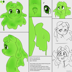 Size: 1280x1280 | Tagged: safe, artist:oouichi, oc, oc only, oc:ooui, goo pony, original species, reference sheet, solo