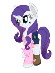 Size: 768x1024 | Tagged: safe, artist:php76, rarity, g4, alternate hairstyle, boots, chest fluff, clothes, female, ponytail, shirt, shorts, simple background, solo, transparent background