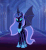 Size: 540x593 | Tagged: safe, artist:anima-dos, artist:duo cartoonist, artist:lionheartcartoon, nightmare moon, alicorn, bat pony, bat pony alicorn, pony, the moon rises, g4, animated, armor, bat wings, bedroom eyes, candle, castle, crown, cute, ethereal mane, evil laugh, eyeshadow, fangs, female, flapping, gif, grin, horn, jewelry, laughing, looking at you, makeup, mare, moonabetes, moonbat, open mouth, raised eyebrow, raised hoof, redesign, regalia, slit pupils, smiling, smirk, smooth as butter, solo, spread wings, unshorn fetlocks, wings