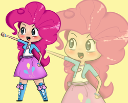 Size: 3706x3000 | Tagged: safe, artist:chibiteff, pinkie pie, equestria girls, g4, chibi, female, high res, solo, zoom layer