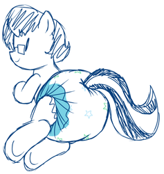 Size: 500x527 | Tagged: safe, artist:fillyscoots42, oc, oc only, oc:tenerius, diaper, non-baby in diaper, poofy diaper, solo