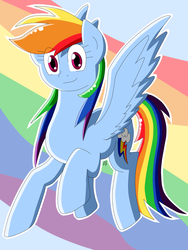 Size: 1920x2560 | Tagged: safe, artist:megaartist923, rainbow dash, g4, female, smiling, solo