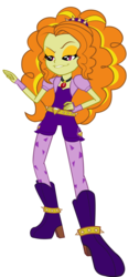 Size: 4047x8000 | Tagged: safe, artist:jakeneutron, adagio dazzle, equestria girls, g4, my little pony equestria girls: rainbow rocks, absurd resolution, amulet, belt, clothes, dat face, diamonds, female, fingerless gloves, flash puppet, gem, gloves, high heel boots, music notes, necklace, raised eyebrow, simple background, siren gem, solo, spikes, transparent background