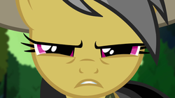Size: 1280x720 | Tagged: safe, screencap, daring do, daring don't, g4, close-up, female, frown, looking at you, solo, squint, unhappy