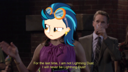 Size: 960x540 | Tagged: safe, edit, edited screencap, screencap, indigo zap, lightning dust, equestria girls, g4, my little pony equestria girls: friendship games, cut and paste, how i met your mother, implied lightning dust, subtitles