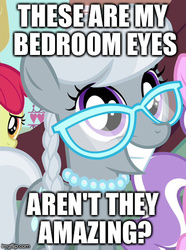 Size: 334x450 | Tagged: safe, silver spoon, g4, twilight time, bedroom eyes, image macro, meme