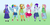 Size: 1157x576 | Tagged: safe, artist:metal-kitty, applejack, fluttershy, pinkie pie, rainbow dash, rarity, twilight sparkle, alicorn, anthro, unguligrade anthro, g4, book, clothes, foam finger, line-up, mane six, pi, twilight sparkle (alicorn)