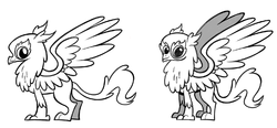 Size: 1157x535 | Tagged: safe, gilda, griffon, g4, leak, concept art, monochrome