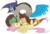 Size: 1280x870 | Tagged: safe, artist:ruthietammy, discord, fluttershy, g4, female, male, nuzzling, ship:discoshy, shipping, straight