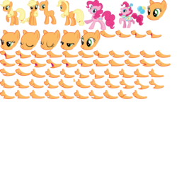 Size: 2048x2048 | Tagged: safe, applejack, pinkie pie, earth pony, pony, g4, leak, concept art, high res, reference