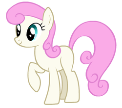 Size: 668x588 | Tagged: safe, twinkleshine, earth pony, pony, g4, leak, background pony, concept art, earth pony twinkleshine, female, mare, missing cutie mark, missing horn, raised hoof, simple background, solo, standing, white background