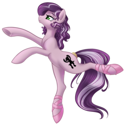 Size: 1280x1271 | Tagged: safe, artist:skjolty, oc, oc only, oc:elise, earth pony, ballerina, ballet, dancing, solo