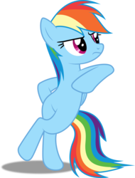 Size: 3037x4000 | Tagged: safe, artist:dashiesparkle, rainbow dash, pegasus, pony, g4, rarity investigates, .svg available, bipedal, crossed hooves, female, high res, mare, ponyscape, simple background, solo, standing, transparent background, unamused, vector
