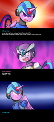 Size: 1600x3599 | Tagged: safe, artist:thegreatrouge, starlight glimmer, twilight sparkle, alicorn, pony, g4, comic, crossover, female, gate, mare, mega man (series), megaman x, ragelight glimmer, shut up twilight, twilight sparkle (alicorn)