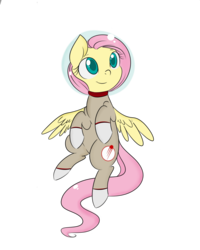 Size: 1024x1280 | Tagged: safe, artist:tokipeach, fluttershy, pegasus, pony, g4, astronaut, female, helmet, mare, simple background, solo, space helmet, spacesuit, transparent background