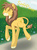 Size: 768x1040 | Tagged: safe, artist:silverfangwrathwolf1, oc, oc only, oc:soft paw, big cat, cat, cat pony, lion, original species, eyes closed, solo