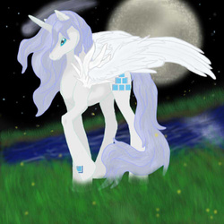 Size: 500x500 | Tagged: safe, artist:silverfangwrathwolf1, oc, oc only, oc:sugarcube, alicorn, pony, alicorn oc, four wings, horn, multiple wings, solo, wings