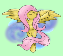 Size: 3361x3000 | Tagged: safe, artist:chibiteff, fluttershy, pegasus, pony, g4, cute, female, high res, sky, solo, sweet