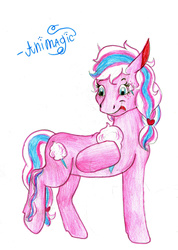 Size: 1334x1873 | Tagged: safe, artist:k-eilonwy, cotton candy (g3), g3, female, solo, traditional art