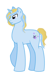 Size: 573x855 | Tagged: safe, artist:animegirl20027, oc, oc only, oc:blue star, offspring, parent:prince blueblood, parent:trixie, parents:bluetrix, simple background, solo, white background