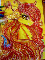 Size: 960x1280 | Tagged: safe, artist:dashameleshkina666, oc, oc only, solo, traditional art