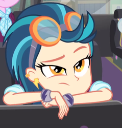 Size: 403x422 | Tagged: safe, screencap, indigo zap, suri polomare, equestria girls, g4, my little pony equestria girls: friendship games, bored, female