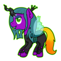 Size: 2500x2500 | Tagged: safe, artist:saturnstar14, queen chrysalis, oc, oc:purple strike, g4, clothes, cosplay, costume, high res, solo