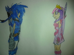 Size: 4000x3000 | Tagged: safe, artist:darkness593, twilight sparkle, human, g4, crossover, humanized, male, sonic the hedgehog, sonic the hedgehog (series), traditional art