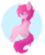 Size: 611x737 | Tagged: safe, artist:aniowo, pinkie pie, earth pony, anthro, g4, alternate hairstyle, ambiguous facial structure, female, solo, wink