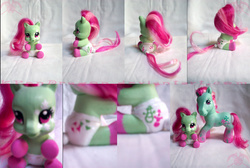 Size: 1100x739 | Tagged: safe, artist:kpendragon, minty, pony, g3, baby, baby pony, customized toy, diaper, female, irl, photo, toy, winter minty